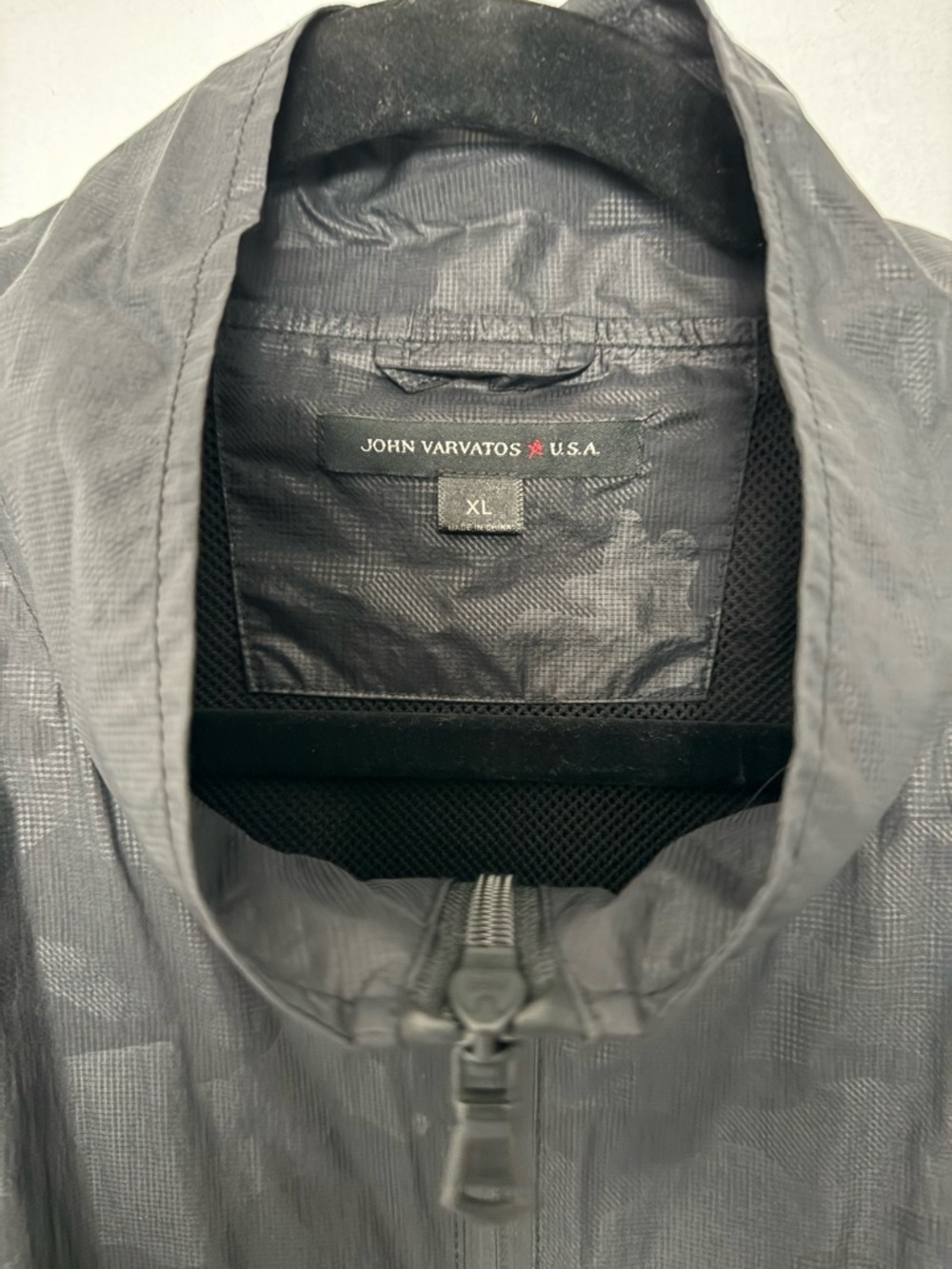 John Varvatos Black Camouflage Windbreaker Jacket - Picture 4 of 4